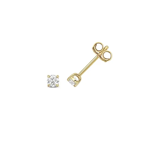 Gold Stud Earrings  0.25ct. 18ct y/gold